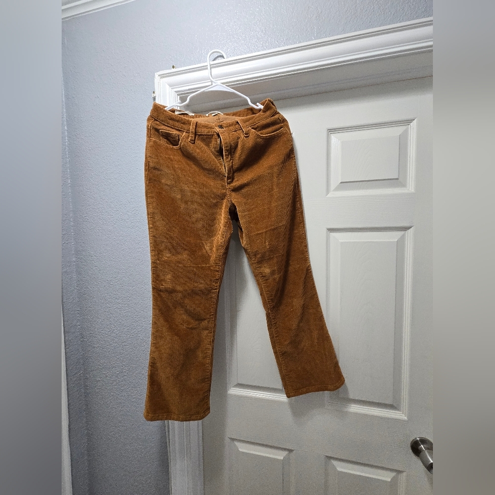 Brown Corduroy Ankle Boot Cut Pants